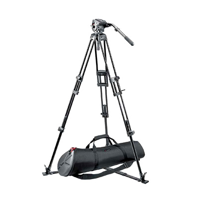 Kamera-Stativ Manfrotto 546BK, Bodenspinne (Kopf 504HD)